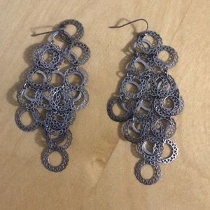 Silver dangle earrings